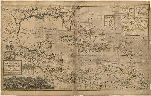 A map of the West-Indies or the islands of America in the North sea; with ye adjacent Countries; exp...