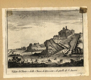 Veduta del Porto e della Chiesa di Bellem e di quella di S. Amato