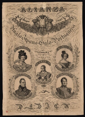 Alianza anglo spana galo portuguesa, firmada el 22 de Abril de 1834 em Londres