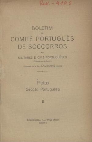 Boletim do Comité Português de Soccorros aos Militares e Civis  Portuguêses Prisioneiros de Guerra