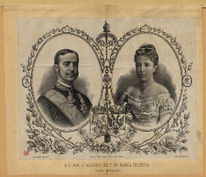 S.S. M.M. D. n Alfonso XII y D.ª Maria Cristina