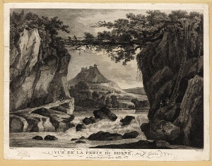 Vue de la perte du Rhône, près de Genéve