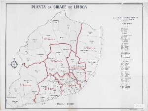 Mapa da cidade de Lisboa