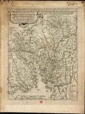 Tabula Geographica Itineraria Meridionalem Dioeceseos Aggerhusiensis Partem in Parochias divisam exh...