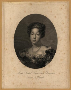 Maria Isabel Francisca de Braganza, Reina de España
