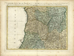 Carte des royaumes de portugal et d'Algarve