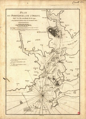 Plan du Port-Louis et de l'Orient, situé à la côte meridional de Bretagne