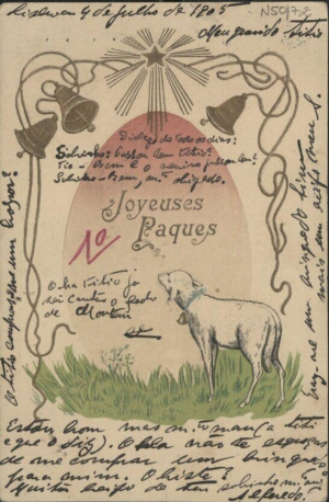 [Bilhete-postal, 1905 jul. 4, Lisboa a Carlos de Sá Carneiro, Paris]