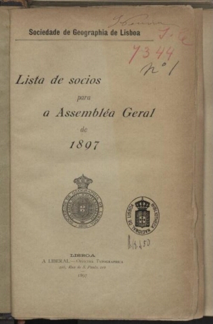 Lista de sócios para a Assembléa Geral de 1897
