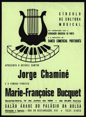 Jorge Chaminé e a famosa pianista Marie-Françoise Bucquet