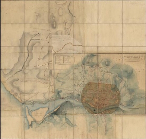 Plano topographico da cidade do Porto impresso em Londres em 1813, e continuado aos seus suburbios e...