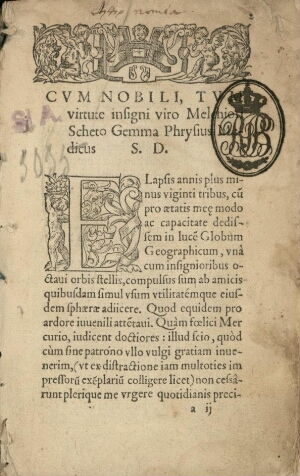 [Gemmae Phrysii... De Principiis astronomiae ac cosmographiae : deque vsu globi ab eodem editi. Item...
