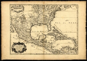 Carte du Mexique et de la Floride des terres angloises eu des isles Antilles
