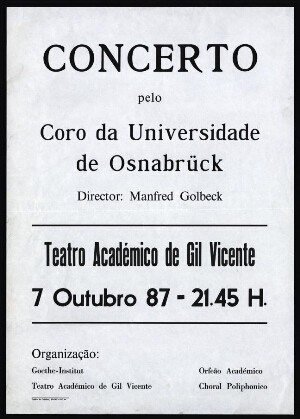 Concerto pelo Coro da Universidade de Osnabrück