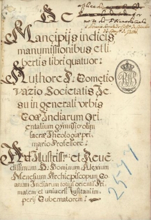 De Mancipiis indicis, manumissionibus, et libertis libri quatuor