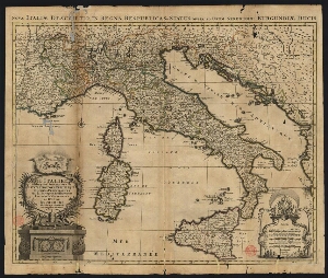 L'Italie distingueé suivant les estats royaumes, republiques duché et principautés... = Nova Italiae...
