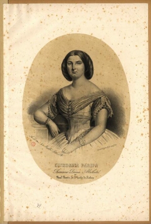 Eufrosina Parepa, primeira dama absoluta do Real Theatro de S. Carlos de Lisboa