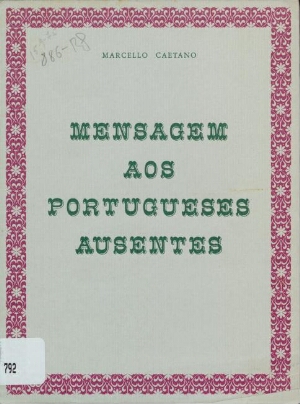 Mensagem aos portugueses ausentes