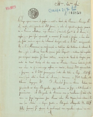 [Carta de José Joaquim Lopes de Lima para José Bernardo da Silva Cabral]