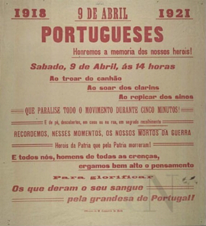 Portugueses, honremos a memoria dos nossos herois!
