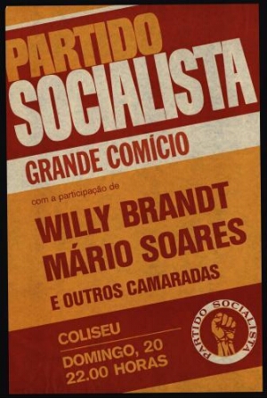 Grande comício com a participação de Willy Brandt, Mário Soares...