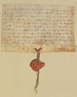 [Carta régia pela qual Dinis, Rei de Portugal, protege o Mosteiro de Almoster, a abadessa, convento ...
