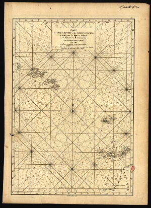 Carte des Isles Açores et des Isles Canaries