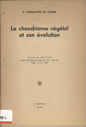 Le chondriome végétal et son évolution