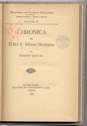Chronica de El-Rei D. Affonso Henriques