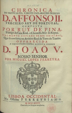 Chronica do... principe D. Affonso II terceiro Rey de Portugal