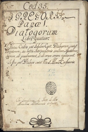 Breviarium apostolorum.Liber dialogorum