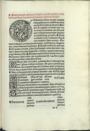 Materiarum editio a Petro Rombo ex baculo caecorum breviter collecta