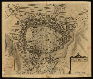 Plan de Mons, ville forte capitale du conté de Hainaut