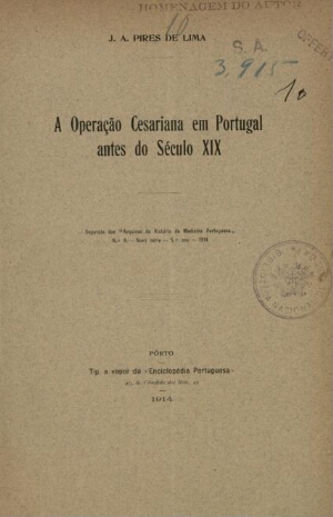 A operação cesariana em Portugal