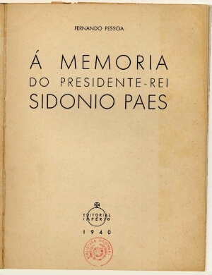 À memória do Presidente-Rei Sidónio Paes