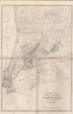 General map illustrative of the operations in Portugal, and the adjoining frontier of Spain
