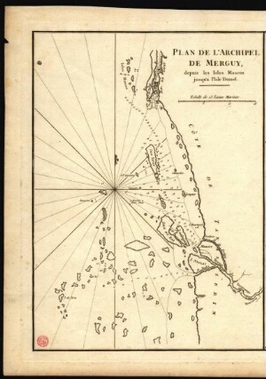 Plan de l'Archipel de Merguy, depuis les Isles Moscos jusqu'a l'Isle Domel;Plan de l'Isle Junkseilon...