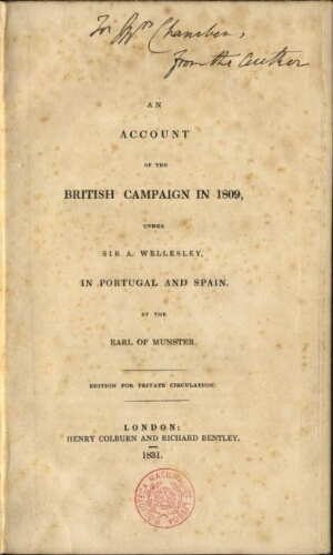 An account of the British Campaign in 1809, under Sir A. Wellesley, in Portugal and Spain