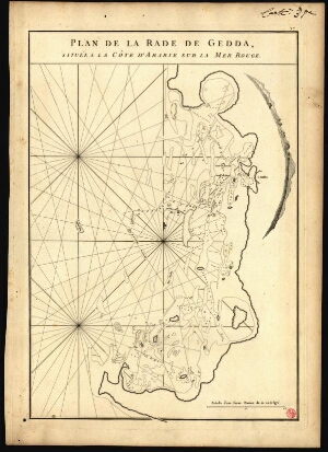 Plan de la Rade de Gedda, située a la côte dªArabie sur la Mer Rouge