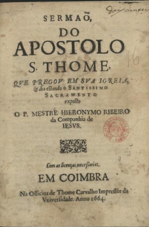 Sermaõ do Apostolo S. Thome