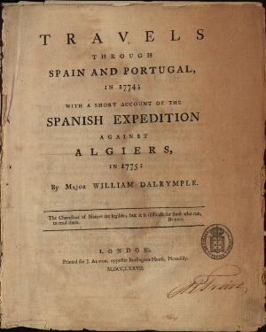 Travels through Spain and Portugal, in 1774; with a short account of the Spanish expedition against ...