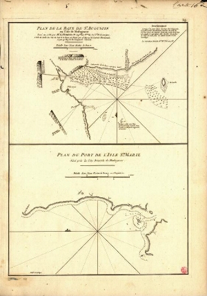 Plan de la baye de St. Augustin en l'Isle de Madagascar;Plan du port de l'Isle de Ste. Marie situé p...