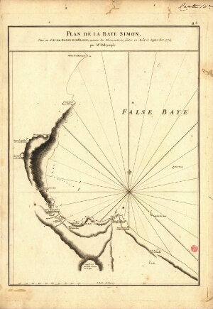 Plan de la baye Simon, situé au Cap de Bonne Esperance