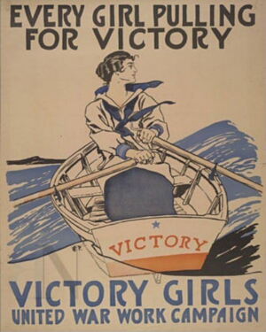 Every girl pulling for victory