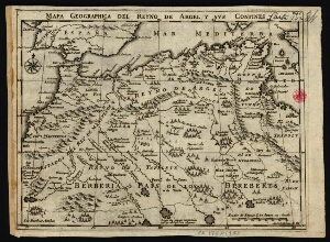 Mapa geographica del reyno de Argel y sus confines