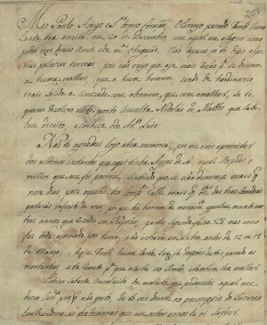 [Carta de D. Henrique de Menezes a Paulo de Carvalho Mendonça a referir que recebeu uma carta sua es...