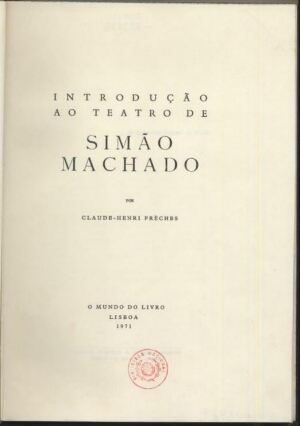 Introdução ao teatro de Simão Machado