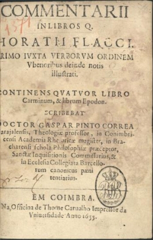 Commentarii in libros Q. Horatii Flacci