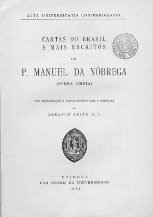 Cartas do Brasil e mais escritos do Pe. Manuel da Nóbrega