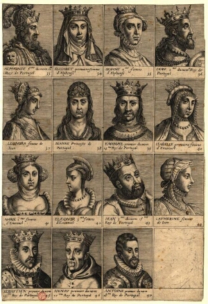 [Portraits au vray de tous les roys et reines de Portugal...]